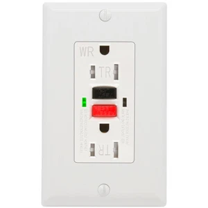 GFCI Steckdose 15 AMP, wetterfeste Buchse, LED Anzeige drinnen & draußen - Bild 1 von 7