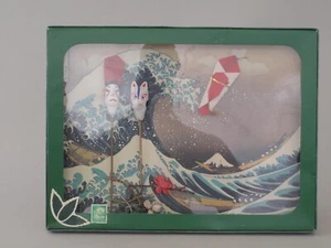 1980s JAPANESE SOUVENIR TEITO RAPID TRANSIT GREAT WAVE OFF KANAGAWA MOUNT FUJI - Picture 1 of 21