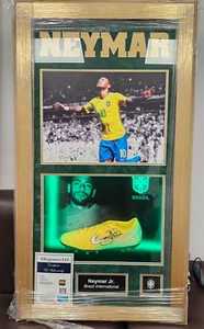 Neymar Jr Signed Football Boot - Nike - In LED Display Case Frame - Picture 1 of 6