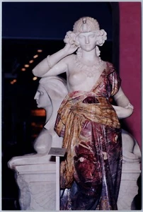 Escultura "Cleopatra" de R. Momanelli, Museo Lightner Fl, arte RPPC - Imagen 1 de 2