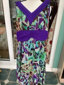 klass gorgeous maxi dress uk 12 jades blue sleeveless - Picture 1 of 6