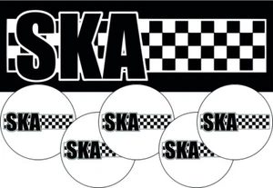 SKA Checkerboard 5 x Aufkleber + 5 x Button Pack - Bild 1 von 1