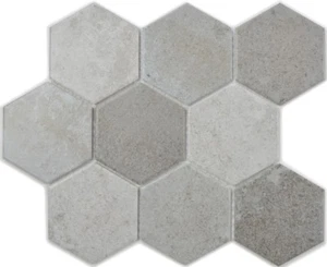 Mosaic tile ceramic grey hexagon cement tile mirror wall bathroom wb11f-0204 - Picture 1 of 4