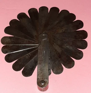 Nein. 72 Vintage L.S. Starrett Machinist Feeler Messgerät 20 Klingen 0,005 bis 0,025 - Bild 1 von 8
