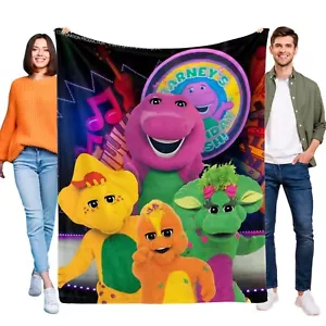 Barney and Friends Throw Blanket Gifts for Fans Girls And Boys Women   40''*50'' - Picture 1 of 8