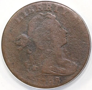 1798 1c S-181 2nd Hair Draped Bust Large Cent ANACS VG 10 Details Corroded-Scrat - Picture 1 of 5