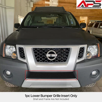 Fits 2009-2012 Nissan Xterra Bumper Stainless Steel Black Mesh Grille Insert - Image 1 of 4