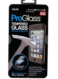 NEW Tzumi ProGlass For iPhone 5S & 5C Tempered 9H Hardness Screen Protector - Picture 1 of 2
