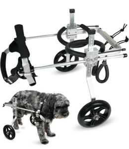 FurDrive Dog Wheelchair for Back Legs Medium Silver Lightweight Aluminum All - Picture 1 of 6