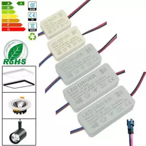 LED Trafo Driver 3W 12W 15W 18-24W 36WTransformator DC 12V 36V Netzteil Treiber - Bild 1 von 14