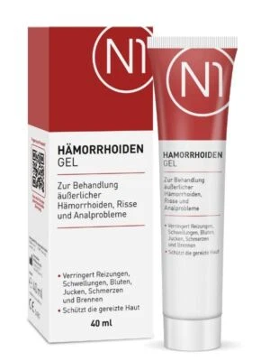 N1-HEALTHCARE N1 Hämorrhoiden Gel Hämorrhoidensalbe entzündungshemmende Salbe gegen Juckreiz