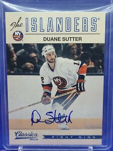 2012-13 Classics Signatures Autographs #155 Duane Sutter New York Islanders