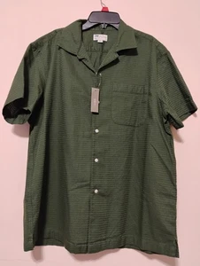 N W T J.Crew Green Casual Button Down Shirt Classic Collar Sz M Hollyday Sale - Picture 1 of 12