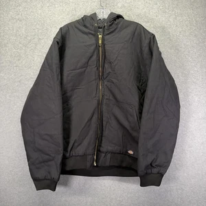 Dickies Jacke Herren Large Tall schwarz Kapuze Duck Canvas isoliert gesteppt Arbeit - Bild 1 von 6