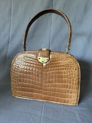 Sac à Main Vintage en Crocodile véritable  - Photo 1/4