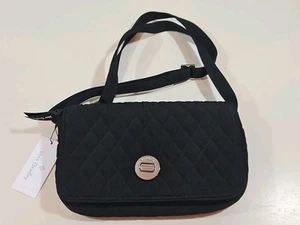 Vera Bradley 15035-081 Classic Black Quilted Little Hipster Crossbody Bag - Picture 1 of 8