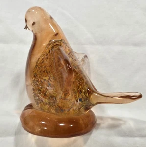 Vintage Altaglass Blown Art Glass Bird Medicine Hat Canada Signed 4x4" Rare - Picture 1 of 15