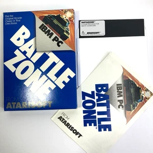 AtariSoft Battlezone IBM PC Boxed Video Game 5,25" Diskette gebraucht ungetestet - Bild 1 von 11