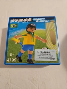 Playmobil Jugador de Fútbol Deportivo y Acción Nuevo en Caja 4799 Brasil - Imagen 1 de 2