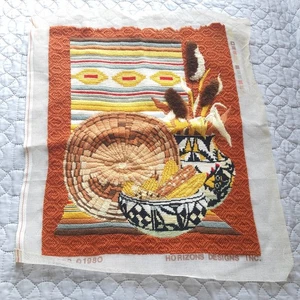 Cesta de diseño Horizons Designs T1329 Southwest Corn Cobs 3D CatTails 1980 20x16" - Imagen 1 de 5