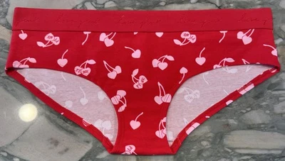 Новый Victoria Secret розовый хлопок логотип хипстер трусики - красный с розовой вишни XXL - Изображение 1 из 2