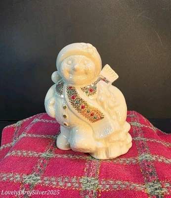 Lenox China Jewels Collection Original Unique Berry Snowett  Christmas Snowman - Image 1 of 4