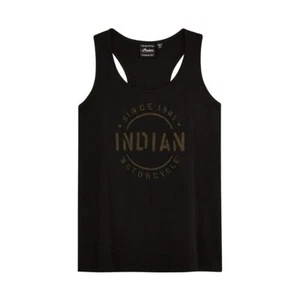 Indian Motorcycle Women's Stencil Block Icon Tank, Black - Picture 1 of 9