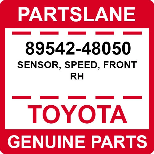 89542-48050 Toyota OEM SENSOR ORIGINAL, VELOCIDAD, DELANTERO DERECHO Foto 1 de 1