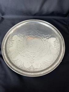 Victorian Solid Silver Salver / Drinks Tray. Sheffield 1843. - Picture 1 of 11