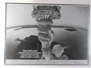 The Wall Street Journal Statue Of Liberty Original Ultra RARE printed on Metal - Picture 1 of 3