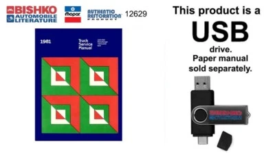 1981 Dodge D/W 100-350 Truck & Ramcharger Shop Service Repair Manual USB Engine - Image 1 of 3