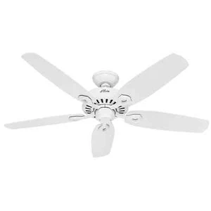 Hunter Ceiling Fan Without Light Builder Elite 132 CM White - Picture 1 of 4