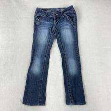 Converse One Star Jeans Womens Size 4 Blue Trinity Bootcut Stone wash Low Rise