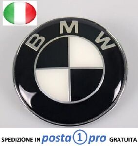 STEMMA LOGO COMPATIBILE BMW FREGIO PER COFANO E BAULE 74, 82 mm Bianco/Nero