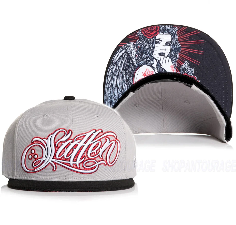 Sullen Art Collective New Premium Skull Tattoo Snapback Flat Hat Cap | 4 Styles - Image 1 of 1