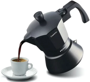 Caffettiera induzione 3 TAZZE moka caffe espresso cremoso alluminio acciaio inox - Picture 1 of 18