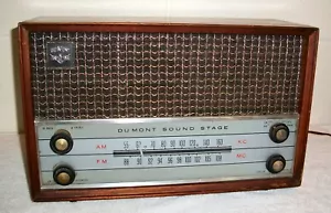 VINTAGE DUMONT SOUND STAGE MODEL 200 TUBE AM/FM RADIO RECEIVER MADE IN USA 1950s - Picture 1 of 13