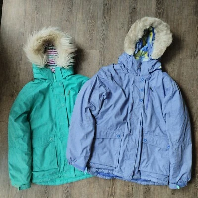 LL Bean Jacket Girls Primaloft Hooded Parka Winter Coat Faux Fur Trim Insulated - Image 1 of 4