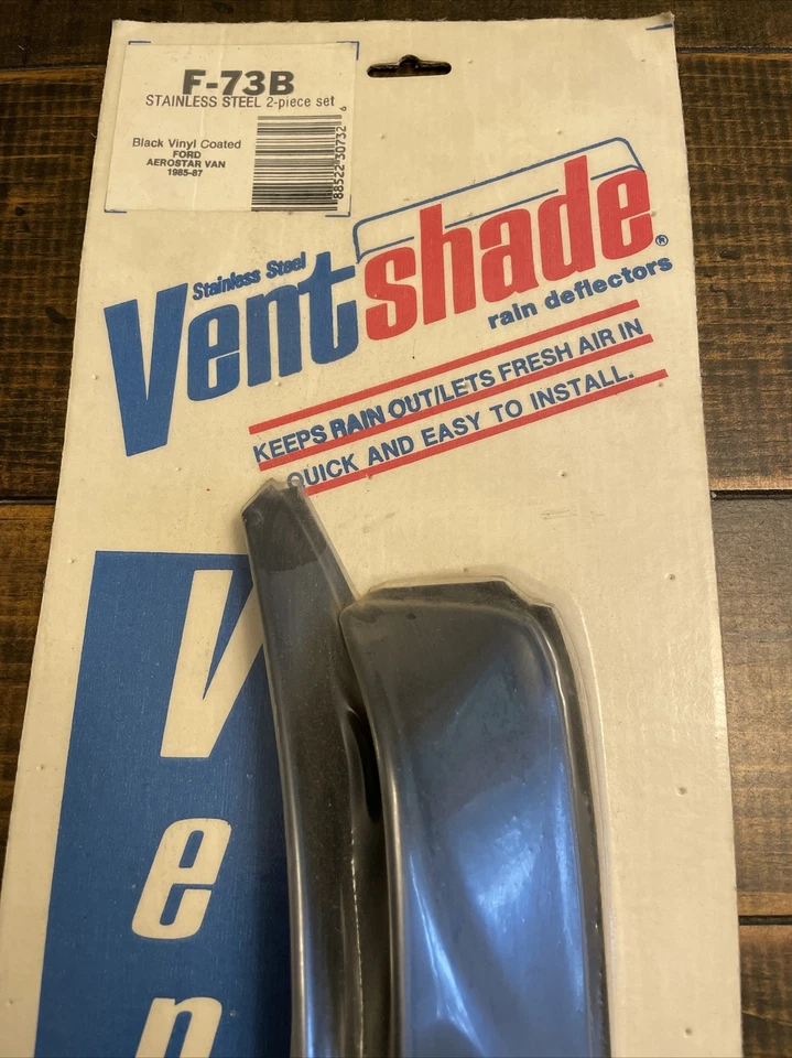 Rain Guards 2 件车窗通风遮阳板适用于福特 Aerostar Van 85-87 NOS 黑色 — 第 1/4 张图片
