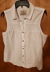 Blusa Old Ranch Blanca 100% Algodón Pecho Calado XL Vaquera Western Retro Botón - Imagen 1 de 11