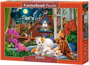 NEW Castorland Jigsaw Puzzle 1500 Pieces Kittens on the Roof - Picture 1 of 2