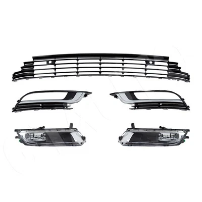 For 2013-2017 Volkswagen CC Front Lower Bumper Grille Fog Lights Assembly Set Foto 1 de 4