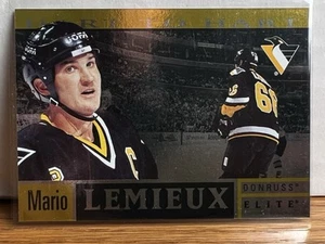 1996-97 Donruss Elite Hart to Hart #4 Mario Lemieux 447/1996 Penguins - Picture 1 of 2