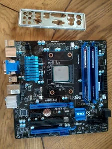 MSI A88XM-E45 Motherboard w I/O Shield & AMD A8-6500 CPU & 8GB Ram Working Pull - Picture 1 of 9