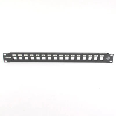 Black Box JPM191A Unloaded Rackmount 16 Port Multimedia Network Jack Panel 1U - Image 1 of 4