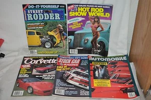 5 Vintage Auto AUTO MAGAZINE 83 STREET RODDER 90 HOT ROD 87 CORVETTE FERRARI  - Bild 1 von 10
