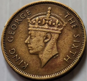 Hong Kong (China), 10 Cents, George VI, 1950 (1948-51), KM# 25, Ni-Br  (B-681) - Picture 1 of 2