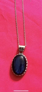 Labradorite Pendant W/Chain - Gorgeous Color In Sterling Silver (925) - Picture 1 of 8