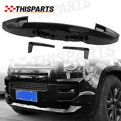 Front Lower Bumper Lip Spoiler Diffuser Valance For 2020-2024 Defender 90 110 Foto 1 de 4
