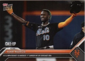 2023 Topps Now #796 Ronny Mauricio primer éxito profesional Mets de radiocontrol - Imagen 1 de 2